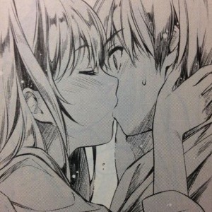 Create meme: drawings of anime couples, anime kiss