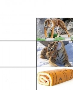 Создать мем: кошка тигр, тигр смешной, тигр