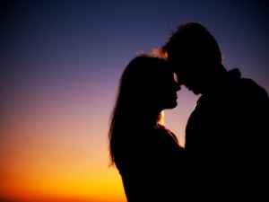 Create meme: a couple in love, man and woman silhouettes pictures, couple silhouette