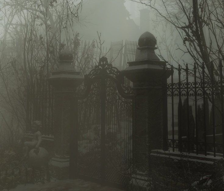 Create meme: inspire, dark photos, cemetery gates