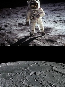 Create meme: the Americans on the moon, man on the moon, an astronaut on the moon