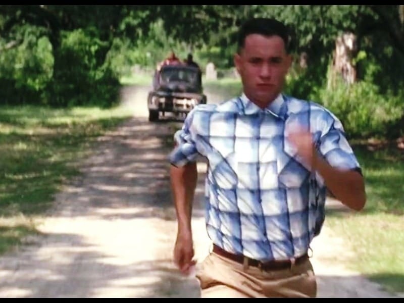 Create meme: Forest gump run forest run, Forrest Gump running, run forest 