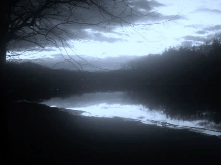 Create meme: gloomy landscapes, Dark lake, Gloomy lake