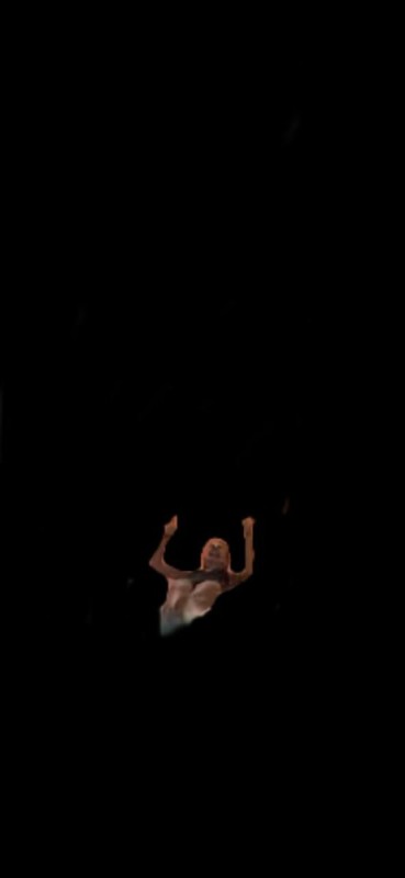 Create meme: aerial canvases, black background, the falling man