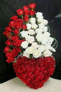 Create meme: gorgeous roses, flowers beautiful roses, 101 rose bouquet