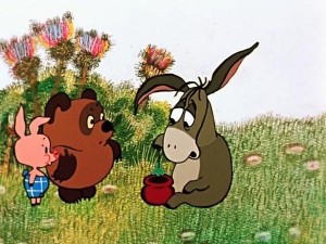 Create meme: Winnie the Pooh and day cares, photo of Winnie the Pooh and Piglet, Eeyore