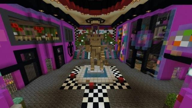 Create meme: FNAF minecraft mod, Minecraft map of Freddy's pizzeria, Freddy minecraft