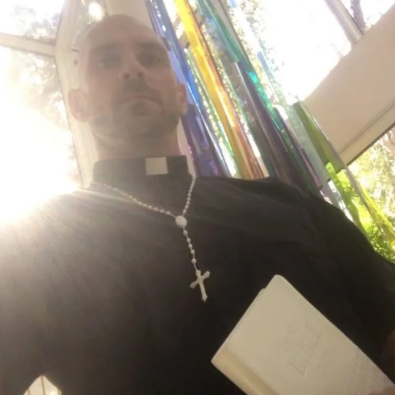 Create meme: johnny sins priest, johnny sins , the priest 