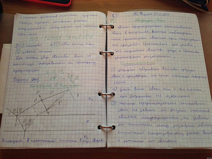 Create meme: notebook , notes in a physics notebook, handwriting 
