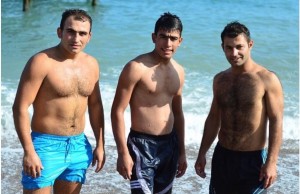 Create meme: Zac Efron and brother Dylan, beach guys, Turks men photo