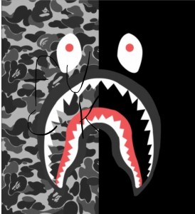 Create meme: bape shark Wallpaper, bape logo, bape logo