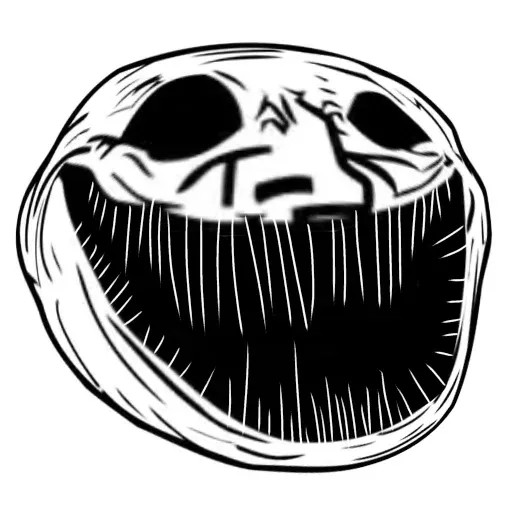 Create meme: evil trollface, scary trollface, a trollface without a background