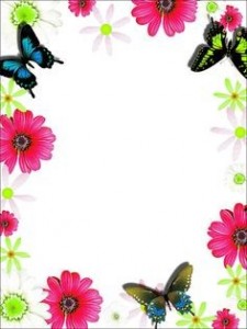 Create meme: flowers frame, butterflies flowers