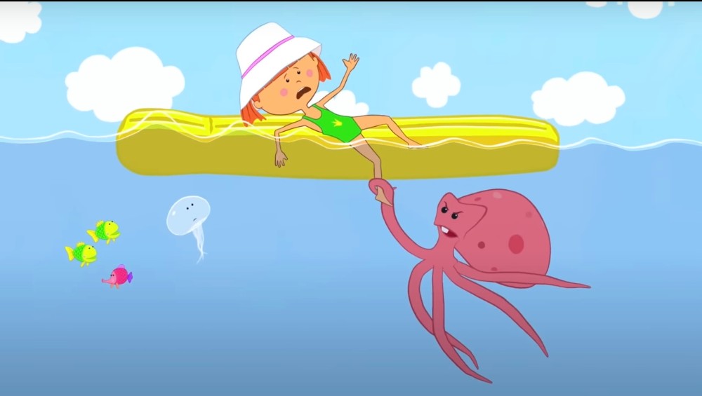 Create meme: cartoon there once was a Princess, once upon a time there was a princess, octopus 