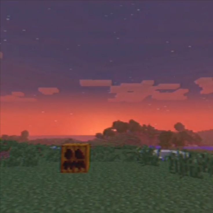 Create meme: sunset in minecraft, minecraft sunset, minecraft 