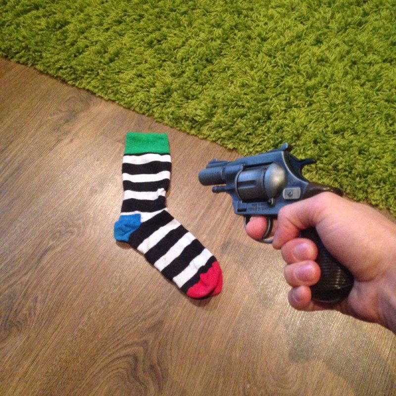 Create meme: toy pistol revolver, a toy revolver, socks are funny