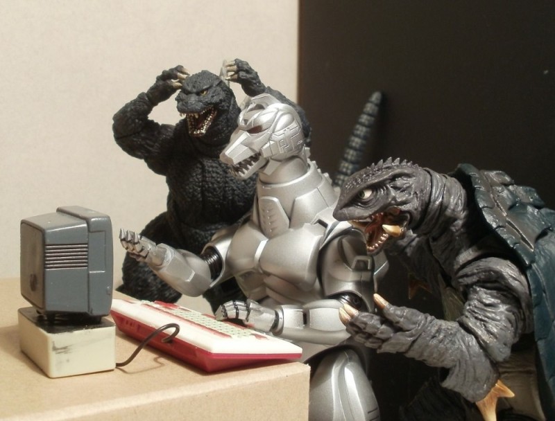 Create meme: Mechagodzilla vs Godzilla, godzilla , godzilla 2017