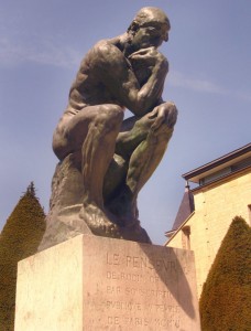 Create meme: the sculpture the thinker, Rodin the thinker, the thinker Auguste Rodin