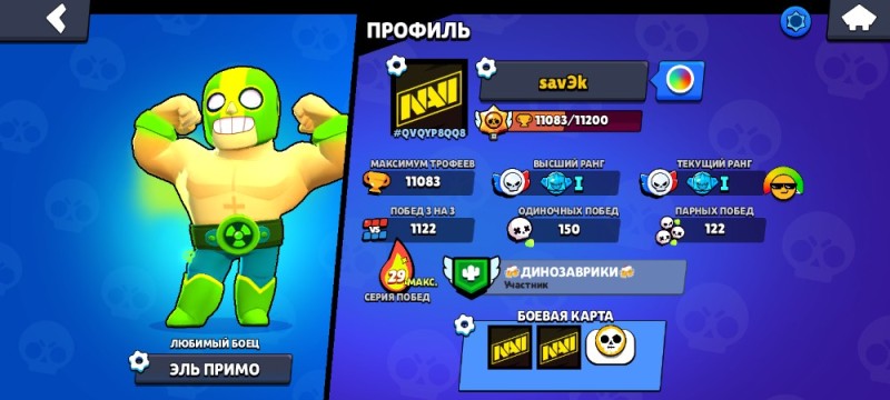 Create meme: account in brawl stars, EMZ brawl stars, brawl brawl stars stars