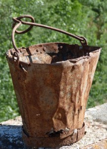 Create meme: the old rusty bucket