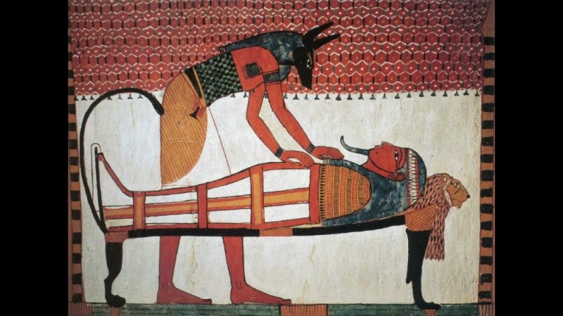 Create meme: Anubis God of ancient Egypt, the God Anubis, Frescoes of the afterlife Egypt