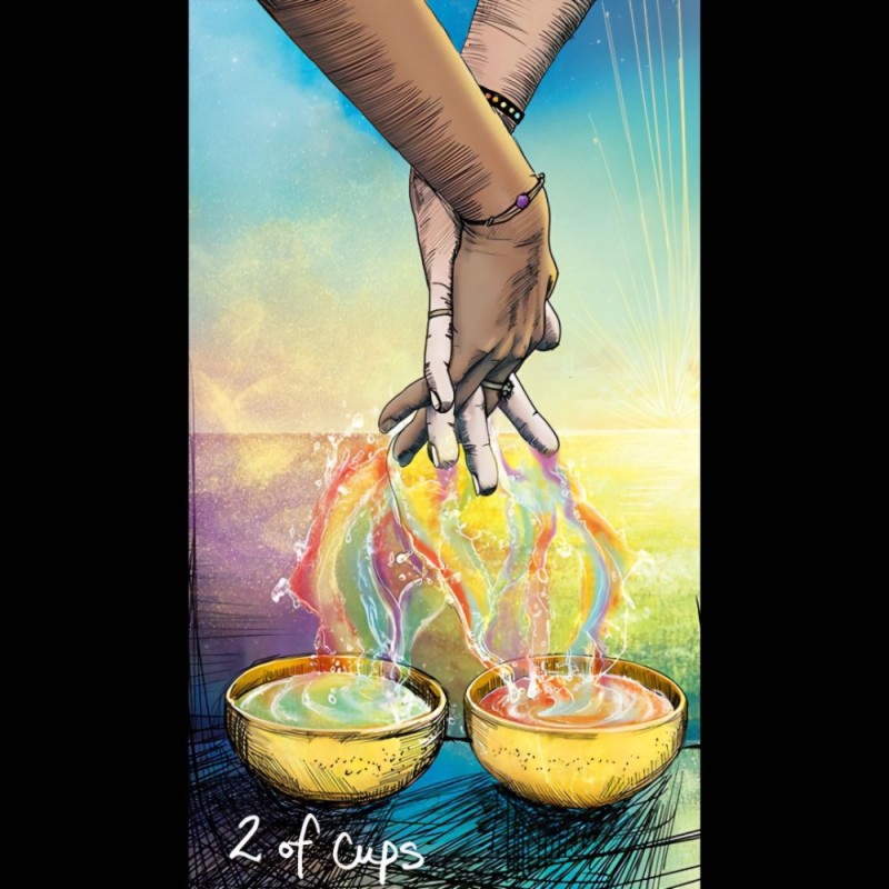 Create meme: The two cups of the Tarot of the Bright Seer, the light seer s tarot, ramalan tarot