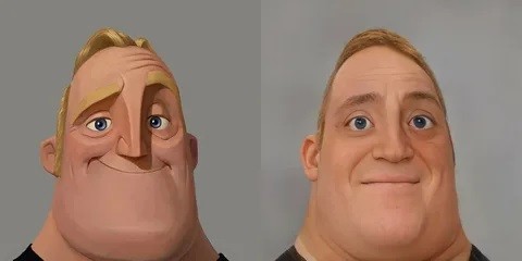 Create meme: uncanny mr incredible, mr incredible becoming canny, Mr. exceptional creepy faces meme