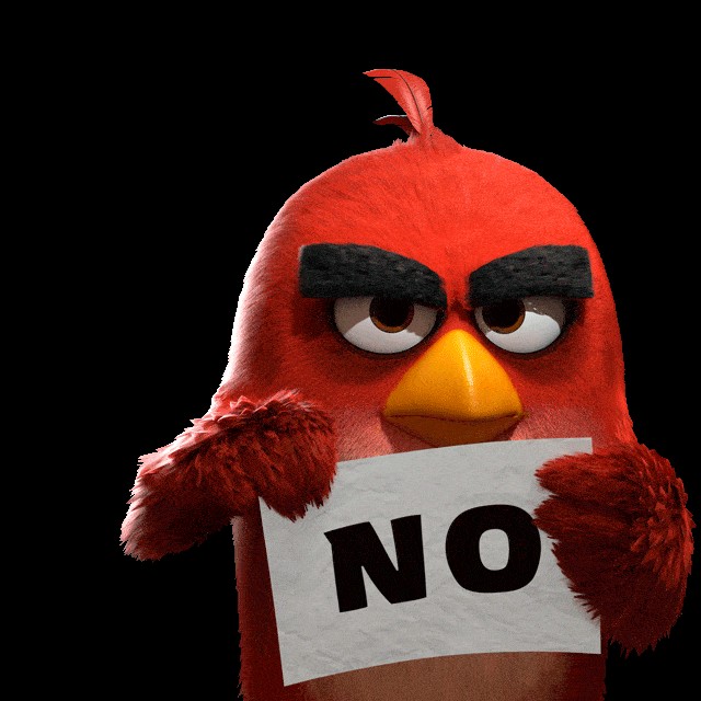 Create meme: red from angry birds, angry birds red, ed from angri birds