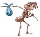 Create meme: cartoon ant, ant drawing for children, ant 