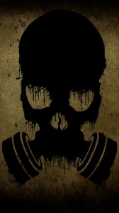 Создать мем: skull, gas mask art, dark techno