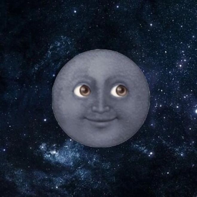 Create meme: moon smile, black moon emoji, smiley moon