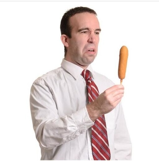 Create meme: corn dogs, stock memes, fotostock funny