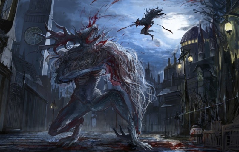 Create meme: Bloodbourne the Bloodhunter, The church monster Bloodborne, bloodborne ent