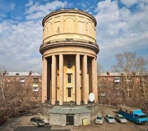 Create meme: water tower, water tower Novosibirsk