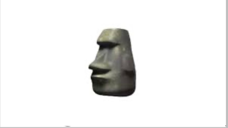 Create meme: moai stone Emoji, emoji stone, smiley stone face