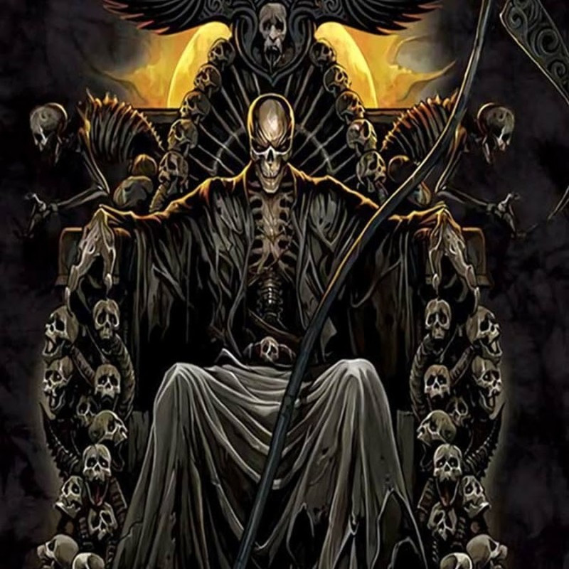 Create meme: the demon on the throne, Santa Muerte altar, Thanatos is the god of death