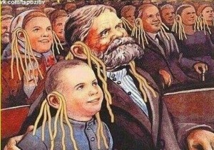 Create meme: grandfather with noodles on the ears, noodles on the ears of the Soviet Union, noodles on the ears of the meme