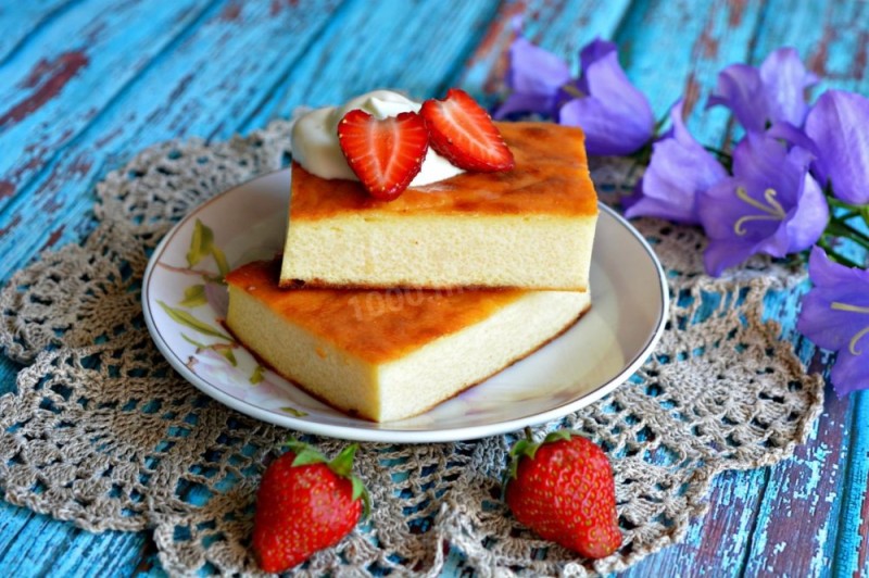 Create meme: cottage cheese casserole, cottage cheese casserole, japanese souffle cheesecake