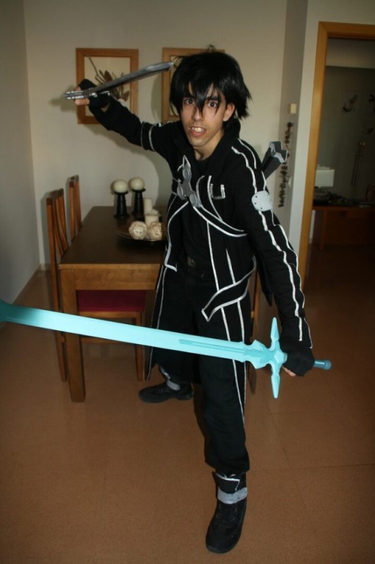 Create meme: Kirito cosplay, Sao cosplay Kirito, masters of the sword online