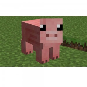 Create meme: pig from minecraft, a pig in minecraft