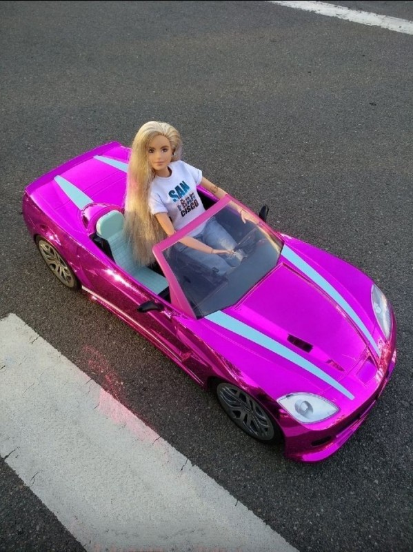 Create meme: barbie nordplast convertible, Barbie's drive, barbie