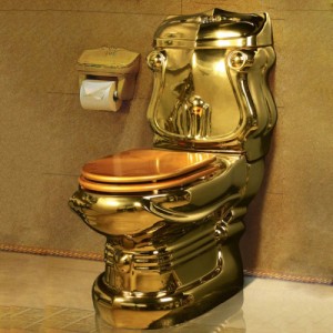 Create meme: restroom, gold, plumbing