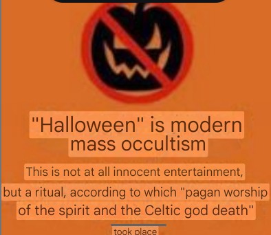 Create meme: against Halloween, Halloween is forbidden, Halloween 