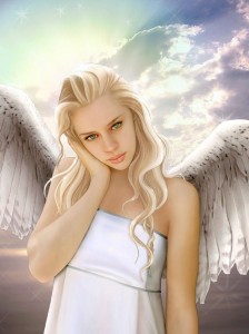 Создать мем: ангел хранитель фэнтези, красивая девушка ангел, ангел блондинка