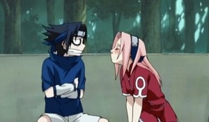 Create meme: Sasuke and Sakura kiss, Sasuke and Sakura of baruto footage, Sasuke and Sakura first kiss