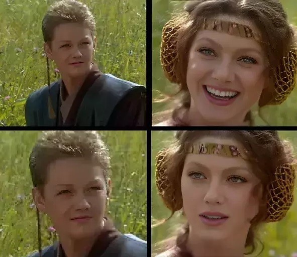 Create meme: Anakin and Padme on a picnic, anakin and padme meme, Anakin and Padme