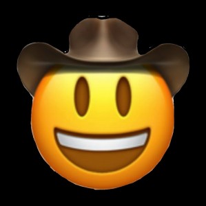 Создать мем: эмодзи ковбоя ios, sad cowboy emoji, эмодзи ковбой