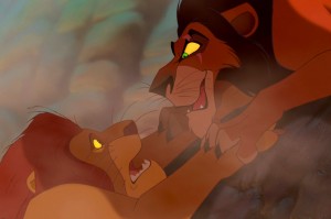 Create meme: scar the lion king, the death of Mufasa, GIF lion king