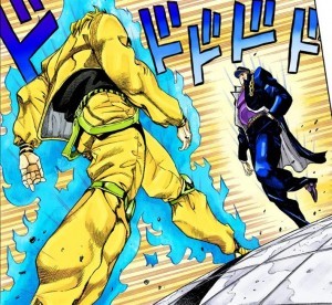 Create meme: dio against jotaro manga, dio goes to jotaro, dio and jotaro meme