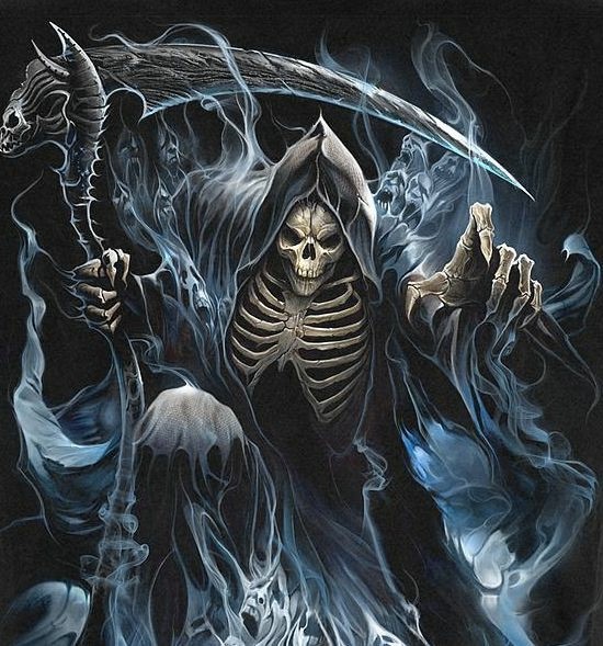 Create meme: dark arts, skeleton with a scythe, grim reaper 